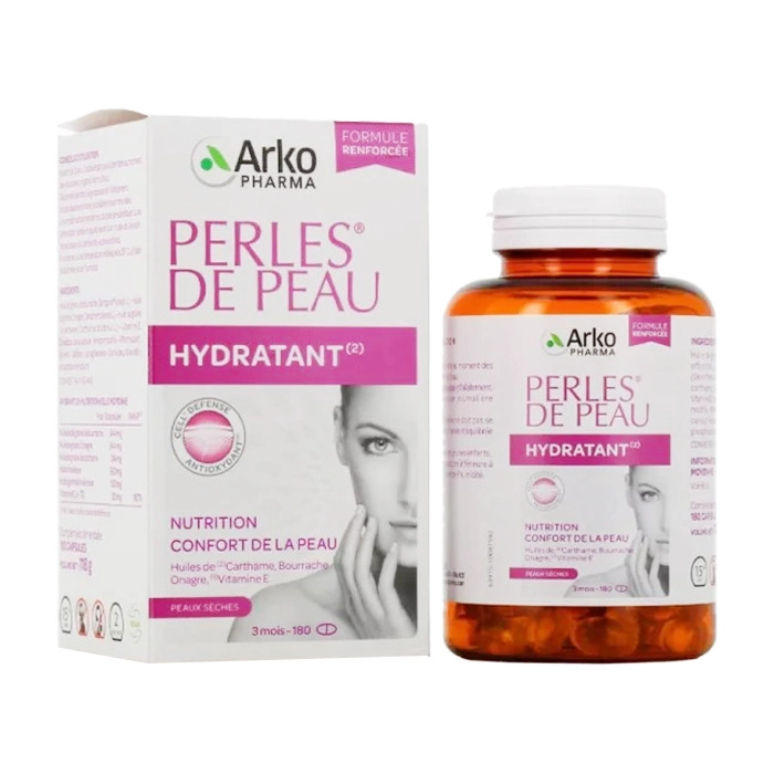 Viên uống ArkoPharma Perles de Peau Hydratant cấp ẩm, làm đẹp da, 180 viên Viên uống ArkoPharma Perles de Peau Hydratant cấp ẩm, làm đẹp da, 180 viên