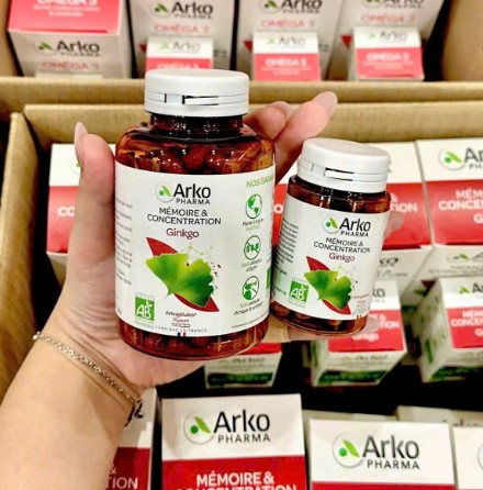 Viên uống bổ não ArkoPharma Ginkgo Memoire & Concentration, 150+45 viên Viên uống bổ não ArkoPharma Ginkgo Memoire & Concentration, 150+45 viên