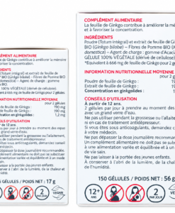 Viên uống bổ não ArkoPharma Ginkgo Memoire & Concentration, 150+45 viên