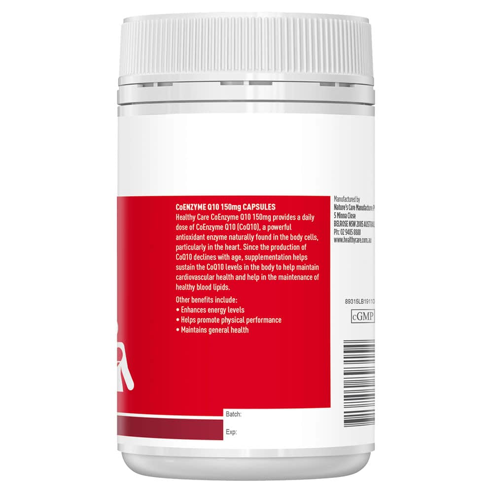 Viên uống bổ tim mạch Healthy Care CoEnzyme Qa10 150mg, 100 viên Viên uống bổ tim mạch Healthy Care CoEnzyme Qa10 150mg, 100 viên
