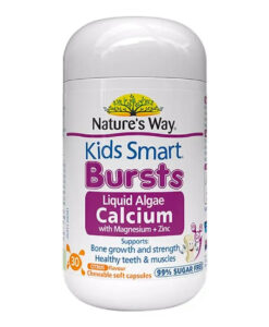 Viên uống canxi tảo Nature's Way Kids Smart Liquid Algae Calcium with Magnesium + Zinc, 30 viên