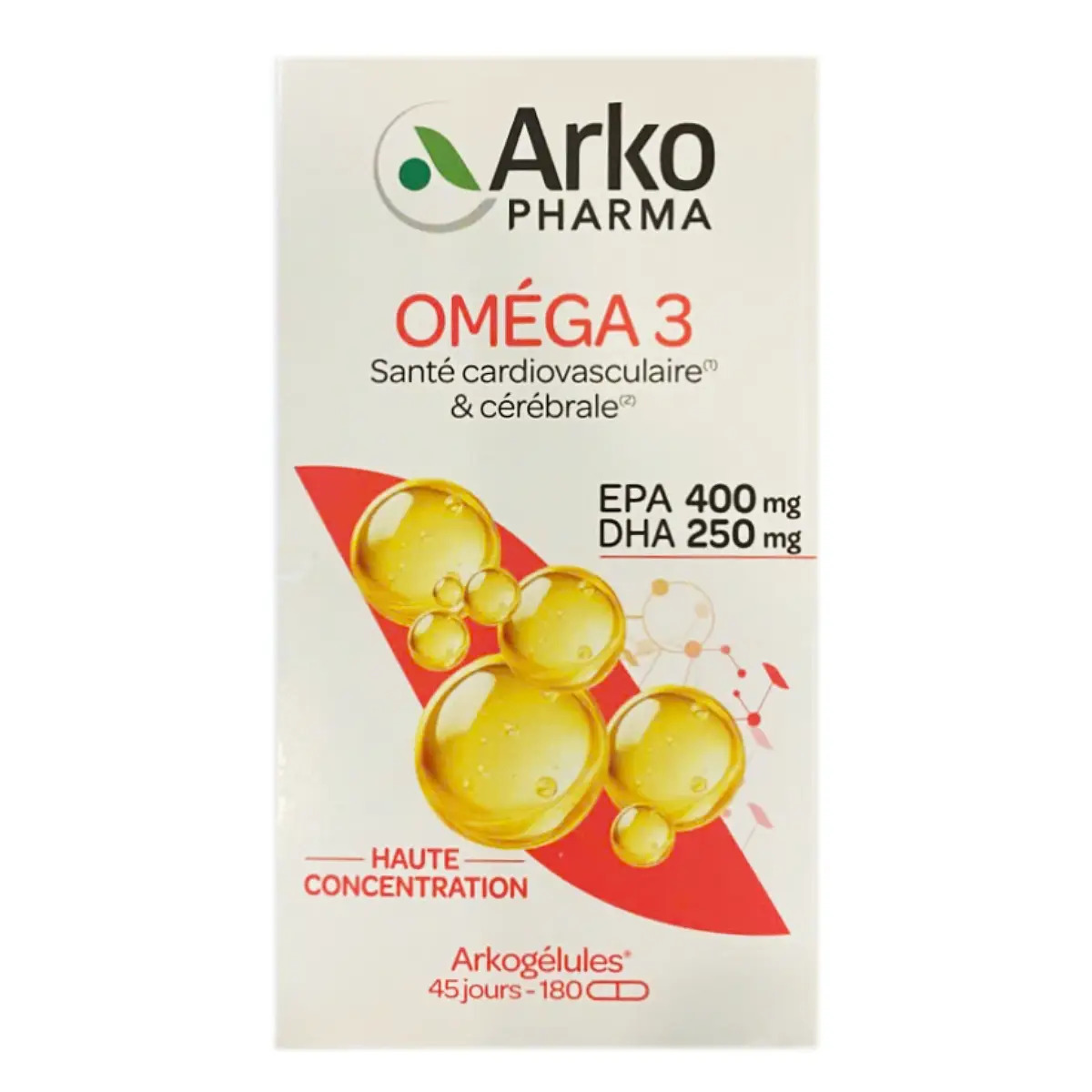 Viên uống dầu cá Arkopharma Omega-3 Arkogélules, 180+60 viên Viên uống dầu cá Arkopharma Omega-3 Arkogélules, 180+60 viên