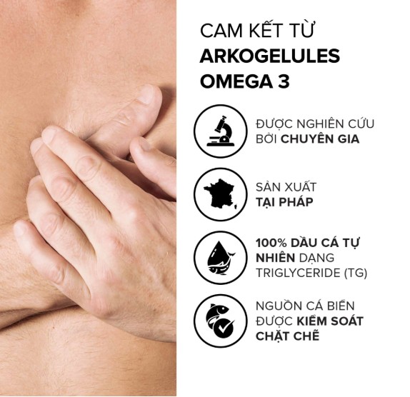 Viên uống dầu cá Arkopharma Omega-3 Arkogélules, 180+60 viên Viên uống dầu cá Arkopharma Omega-3 Arkogélules, 180+60 viên