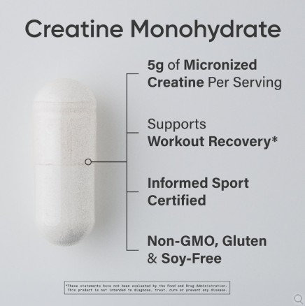 Viên uống Sports Research Creatine Monohydrate 5 grams hỗ trợ tăng cơ, 240 viên