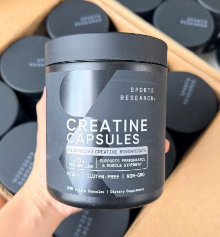 Viên uống Sports Research Creatine Monohydrate 5 grams hỗ trợ tăng cơ, 240 viên Viên uống Sports Research Creatine Monohydrate 5 grams hỗ trợ tăng cơ, 240 viên
