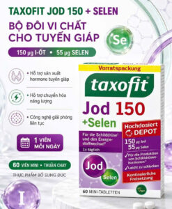 Viên uống taxofit Jod 150 + Selen Depot hỗ trợ tuyến giáp, 60 viên