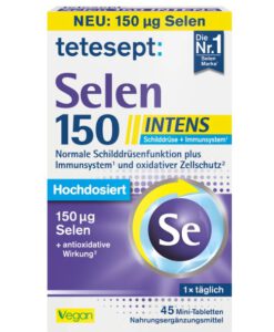 Viên uống tetesept Selen 150 hỗ trợ tuyến giáp và hệ miễn dịch, 45 viên