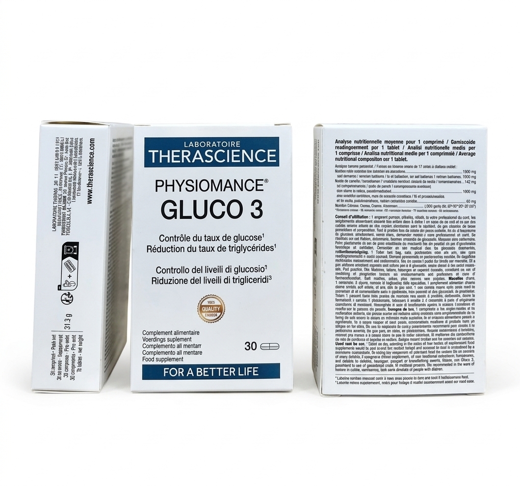 Viên uống Therascience Physiomance Gluco 3 hỗ trợ ổn định đường huyết, 30 viên Viên uống Therascience Physiomance Gluco 3 hỗ trợ ổn định đường huyết, 30 viên