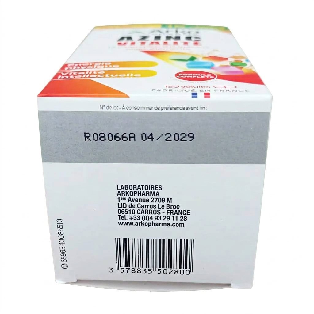 Vitamin tổng hợp Arkopharma Azinc Vitalité, 150 viên Vitamin tổng hợp Arkopharma Azinc Vitalité, 150 viên