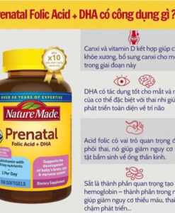 Vitamin tổng hợp cho bà bầu Nature Made Prenatal Multivitamin Folic Acid + DHA, 150 viên