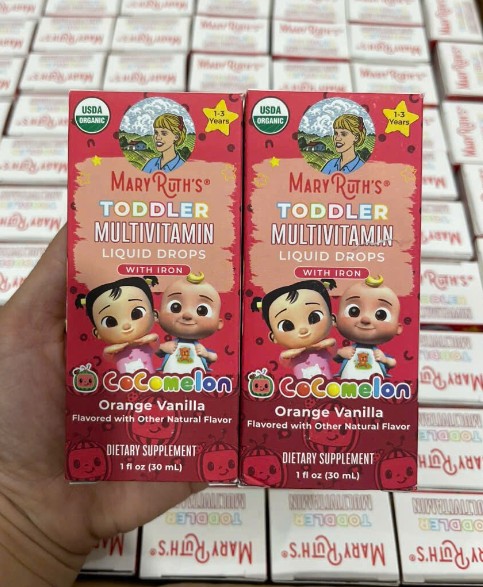 Vitamin tổng hợp MaryRuth's Toddler Multivitamin Liquid Drops With Iron cho trẻ từ 1-3 tuổi, 30ml Vitamin tổng hợp MaryRuth's Toddler Multivitamin Liquid Drops With Iron cho trẻ từ 1-3 tuổi, 30ml