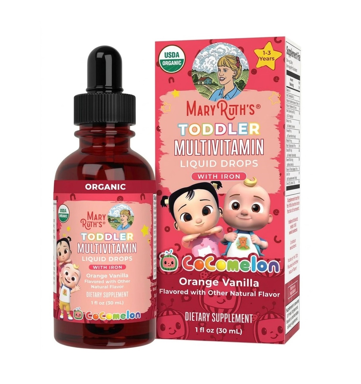 Vitamin tổng hợp MaryRuth's Toddler Multivitamin Liquid Drops With Iron cho trẻ từ 1-3 tuổi, 30ml Vitamin tổng hợp MaryRuth's Toddler Multivitamin Liquid Drops With Iron cho trẻ từ 1-3 tuổi, 30ml