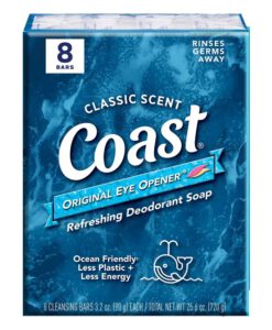 Xà phòng Coast Classic Scent Refreshing Deodorant Soap, set 8 bánh x 113g