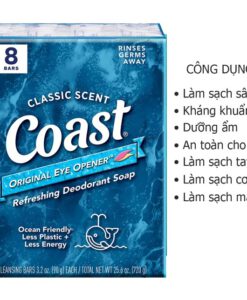 Xà phòng Coast Classic Scent Refreshing Deodorant Soap, set 8 bánh x 113g