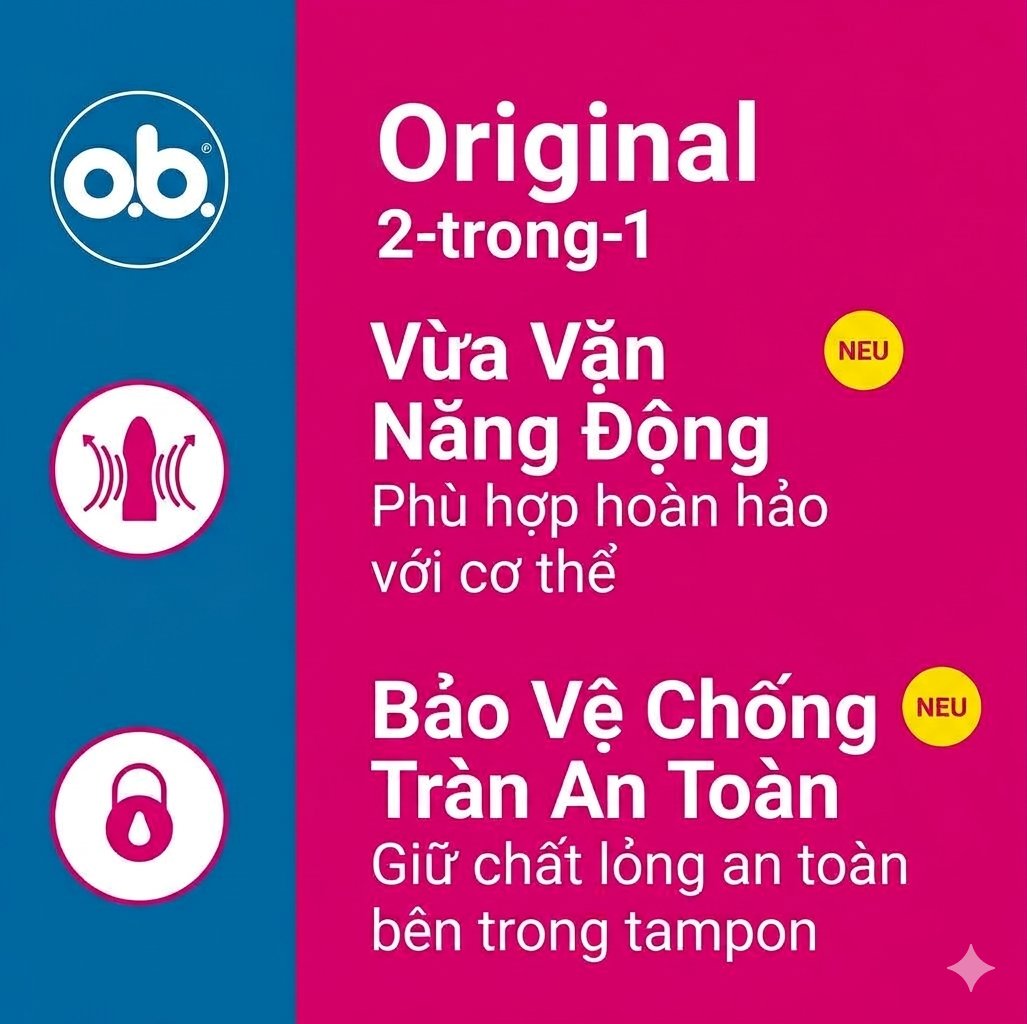 Băng vệ sinh Tampon o.b. Original Ultra, 32 chiếc Băng vệ sinh Tampon o.b. Original Ultra, 32 chiếc