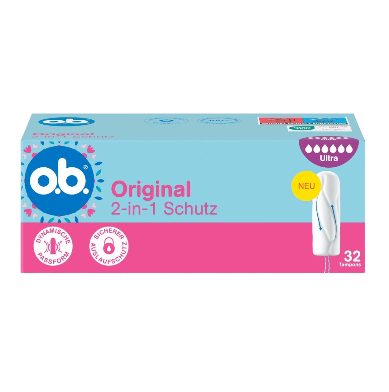 Băng vệ sinh Tampon o.b. Original Ultra, 32 chiếc Băng vệ sinh Tampon o.b. Original Ultra, 32 chiếc