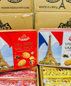 Bánh quy kẹp kem socola và vani St Georges Val Chic & Val Choc, 600g {Đỏ trơn}