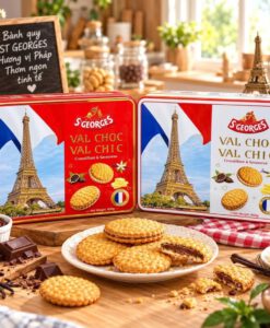 Bánh quy kẹp kem socola và vani St Georges Val Chic & Val Choc, 600g {Đỏ trơn}