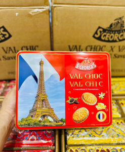 Bánh quy kẹp kem socola và vani St Georges Val Chic & Val Choc, 600g {Đỏ trơn}
