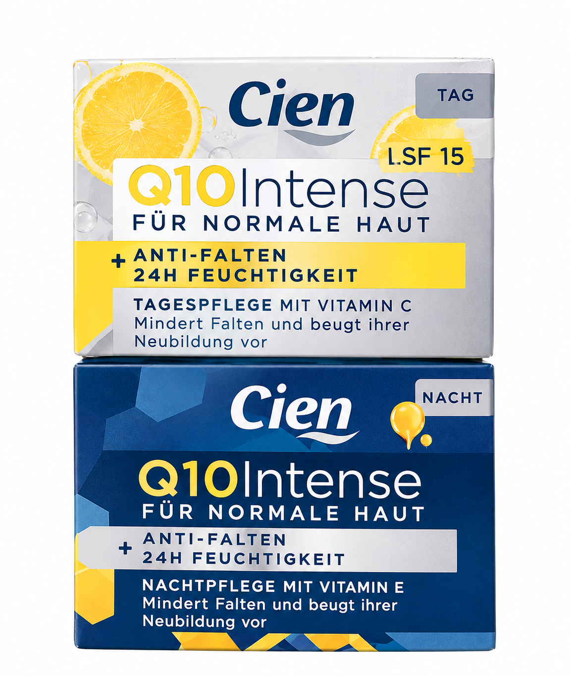 Bộ kem dưỡng ngày đêm Cien Q10 Intense chống lão hóa, giảm nếp nhăn, 2x50ml {Đức} Bộ kem dưỡng ngày đêm Cien Q10 Intense chống lão hóa, giảm nếp nhăn, 2x50ml {Đức}