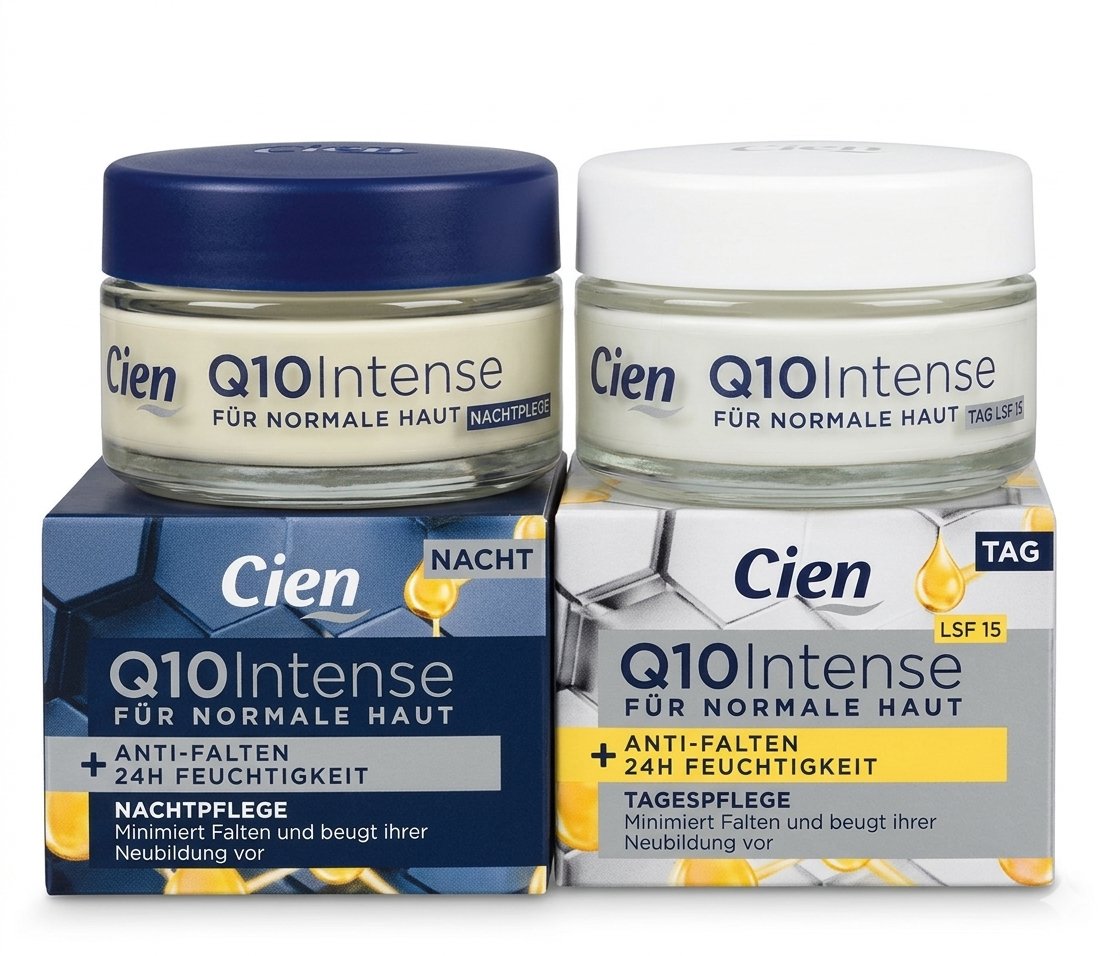Bộ kem dưỡng ngày đêm Cien Q10 Intense chống lão hóa, giảm nếp nhăn, 2x50ml {Đức}