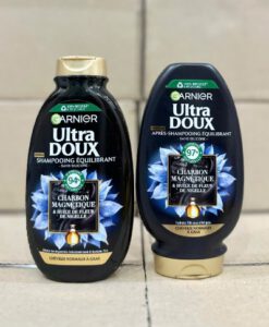 Cặp gội xả Garnier Ultra Doux Charbon Magnétique & Huile de Fleur de Nigelle cho tóc dầu, 250+200ml