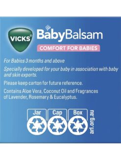Dầu bôi ấm ngực VICKS Baby Balsam Comfort For Babies, 50g