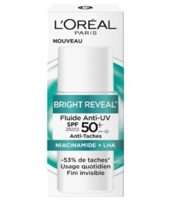 Kem chống nắng Loreal Bright Reveal Fluide Anti-UV LSF 50+ Niacinamide làm sáng da, mờ thâm nám, 50ml