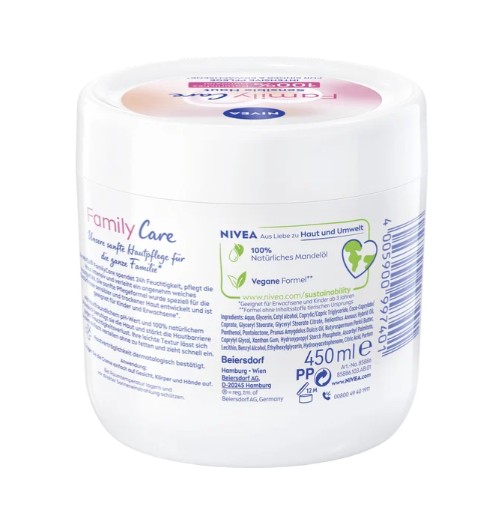 Kem dưỡng ẩm Nivea Family Care Sensible Haut, 400ml Kem dưỡng ẩm Nivea Family Care Sensible Haut, 400ml