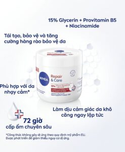 Kem dưỡng ẩm Nivea Repair & Care Intensive, 400ml