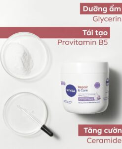Kem dưỡng ẩm Nivea Repair & Care Sensible cho da khô và nhạy cảm, 400ml