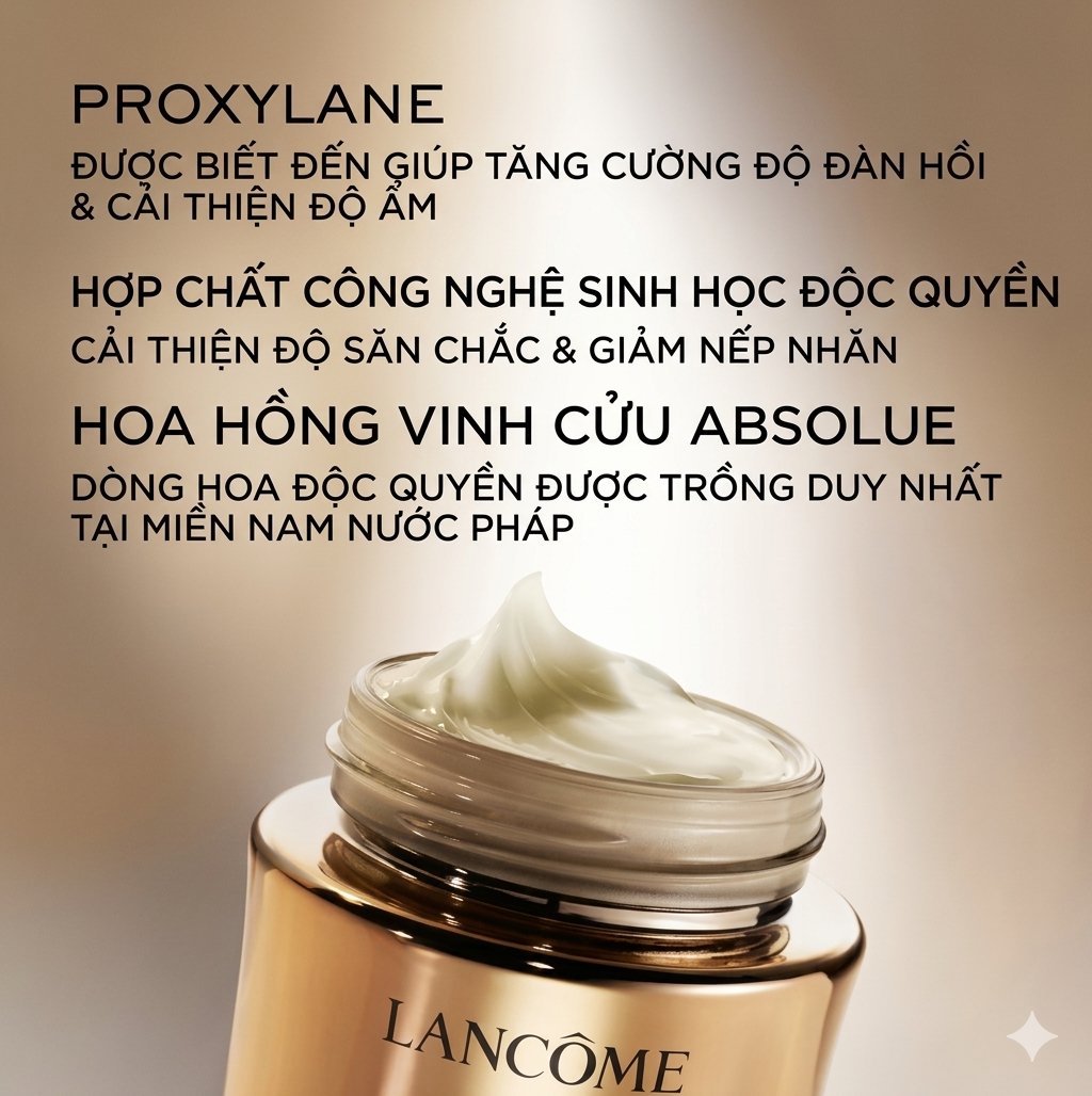 Kem dưỡng mắt Lancome Absolue The Eye Cream chống lão hóa, giảm nếp nhăn, 5ml Kem dưỡng mắt Lancome Absolue The Eye Cream chống lão hóa, giảm nếp nhăn, 5ml