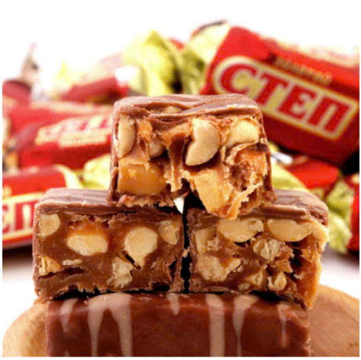 Kẹo Cten Đỏ Nga socola nhân caramen đậu phộng, 500g Kẹo Cten Đỏ Nga socola nhân caramen đậu phộng, 500g