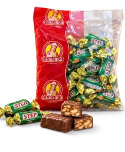 Kẹo Cten Xanh Nga socola nhân caramen hạt phỉ, 500g