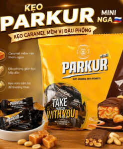 Kẹo Parkur Vàng Nga socola nhân caramen đậu phộng, 500g