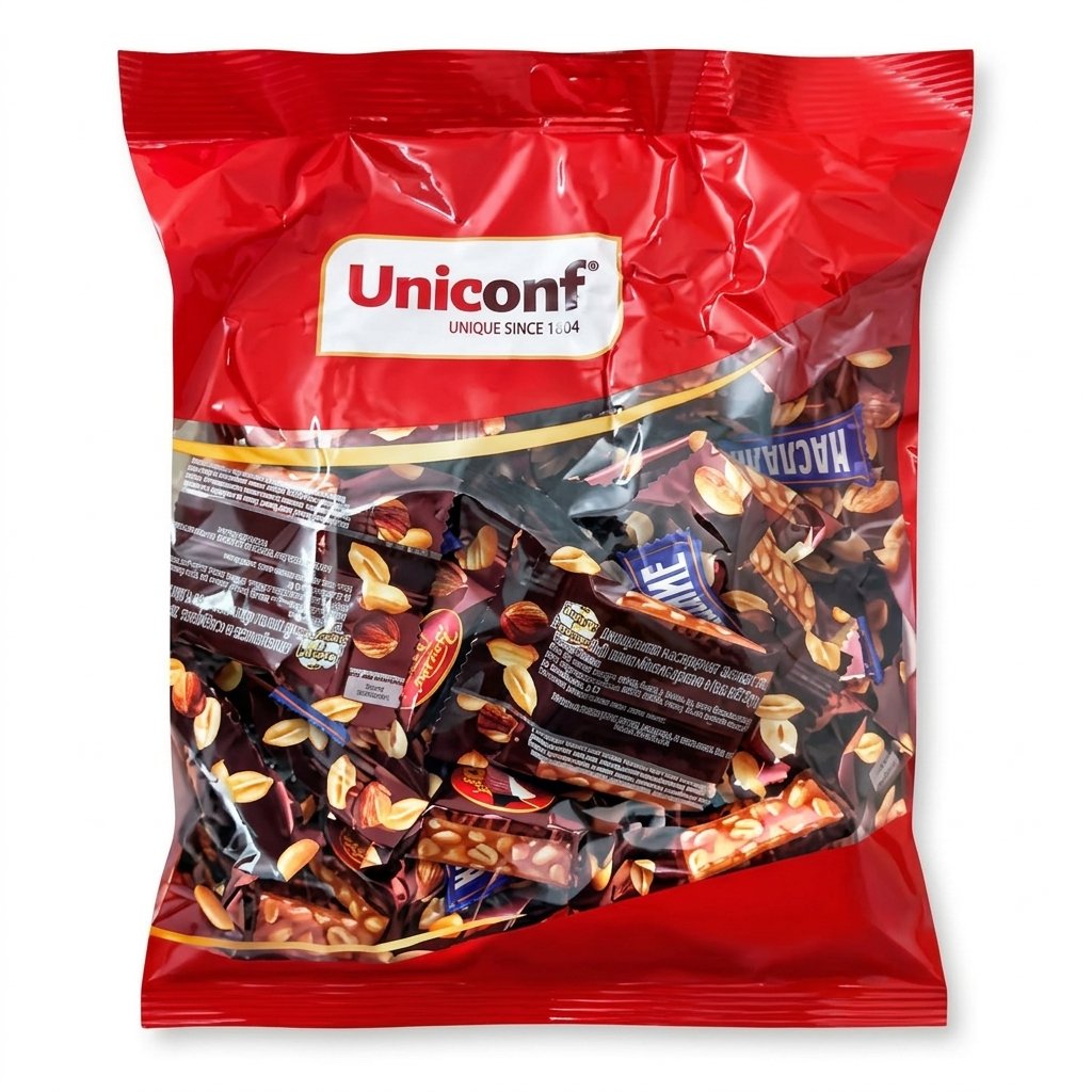 Kẹo socola Uniconf nhân caramen hạt phỉ đậu phộng , 500g