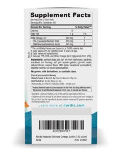 Nordic Naturals Ultimate Omega Junior bổ sung DHA cho trẻ em từ 6 tuổi, 90 viên