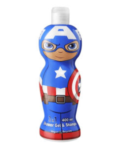 Sữa tắm gội hoạt hình 2in1 Air-Val International Captain America, 400ml