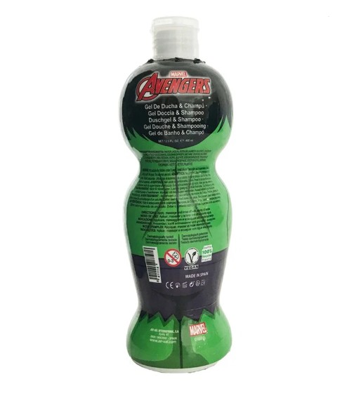 Sữa tắm gội hoạt hình 2in1 Air-Val International Hulk, 400ml Sữa tắm gội hoạt hình 2in1 Air-Val International Hulk, 400ml