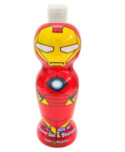 Sữa tắm gội hoạt hình 2in1 Air-Val International Iron Man, 400ml