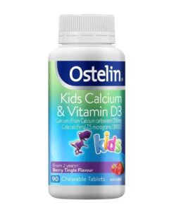Viên nhai Ostelin Kids Calcium & Vitamin D3 bổ sung canxi và vitamin D3 cho trẻ em, 90 viên