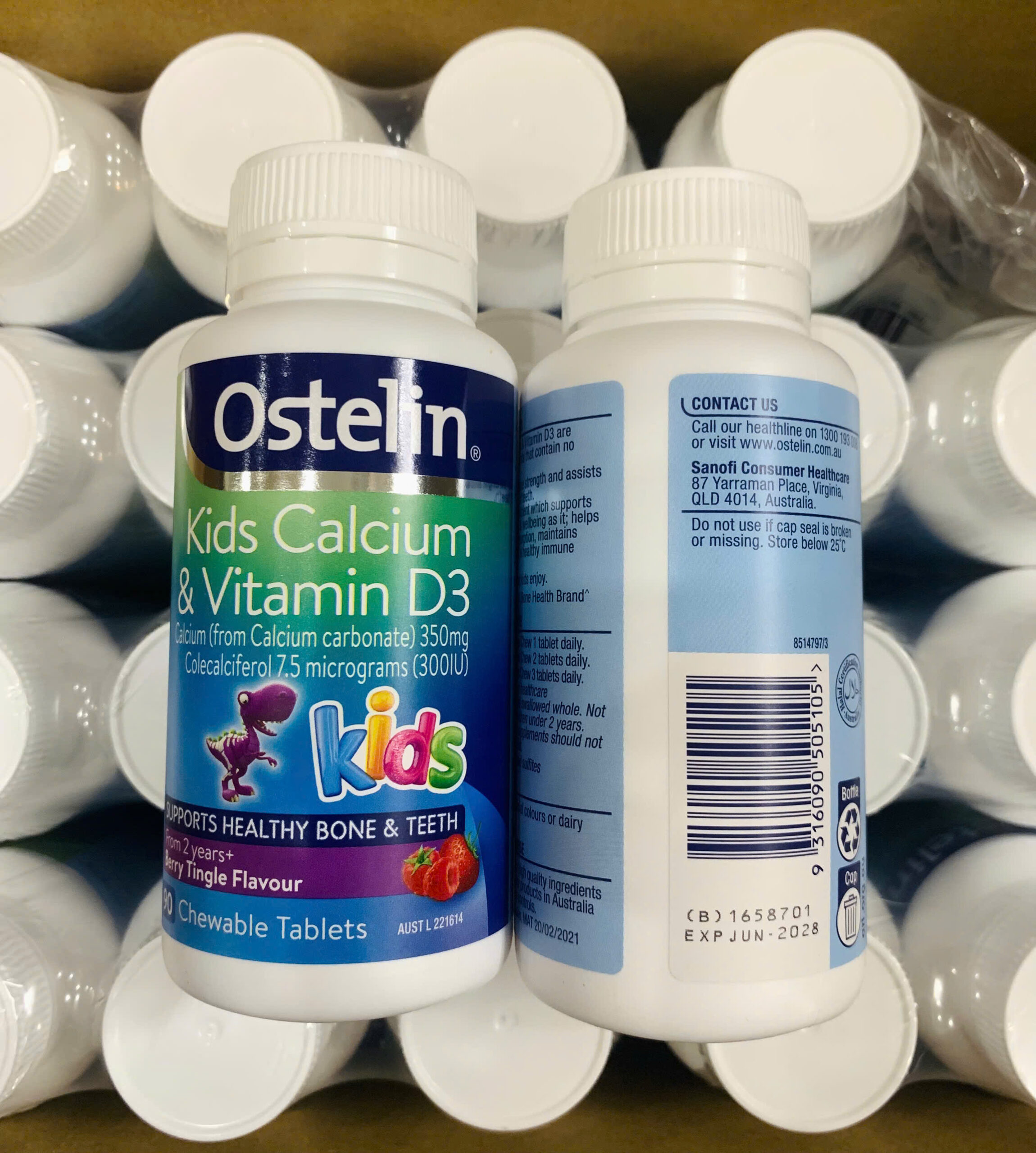 Viên nhai Ostelin Kids Calcium & Vitamin D3 bổ sung canxi và vitamin D3 cho trẻ em, 90 viên Viên nhai Ostelin Kids Calcium & Vitamin D3 bổ sung canxi và vitamin D3 cho trẻ em, 90 viên