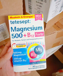 Viên uống bổ sung magie tetesept Magnesium 500 + B12, 30 viên