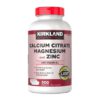 Viên uống Kirkland Signature Calcium Citrate Magnesium and Zinc with Vitamin D3, 500 viên