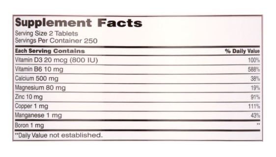 Viên uống Kirkland Signature Calcium Citrate Magnesium and Zinc with Vitamin D3, 500 viên