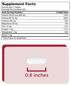 Viên uống Kirkland Signature Calcium Citrate Magnesium and Zinc with Vitamin D3, 500 viên
