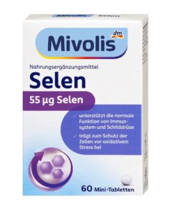 Viên uống Mivolis Selen 55 hỗ trợ tuyến giáp và hệ miễn dịch, 60 viên