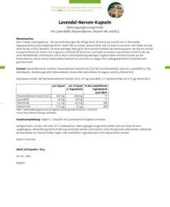 Viên uống Sanct Bernhard Lavendel Nerven-Kapseln hỗ trợ hệ thần kinh, giúp ngủ ngon, 120 viên