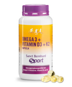 Viên uống Sanct Bernhard Sport Omega 3 + Vitamin D3 + K2 hỗ trợ cơ xương khớp, tim mạch, 120 viên