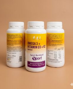 Viên uống Sanct Bernhard Sport Omega 3 + Vitamin D3 + K2 hỗ trợ cơ xương khớp, tim mạch, 120 viên